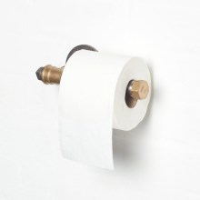 Držiak toaletného papiera BORURAF 8x22 cm čierna/zlatá