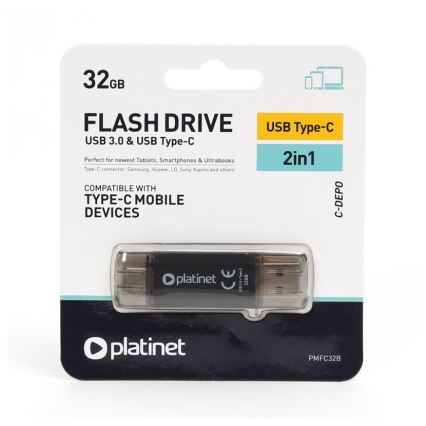 Dual Flash Disk USB 3.0 + USB-C 32GB