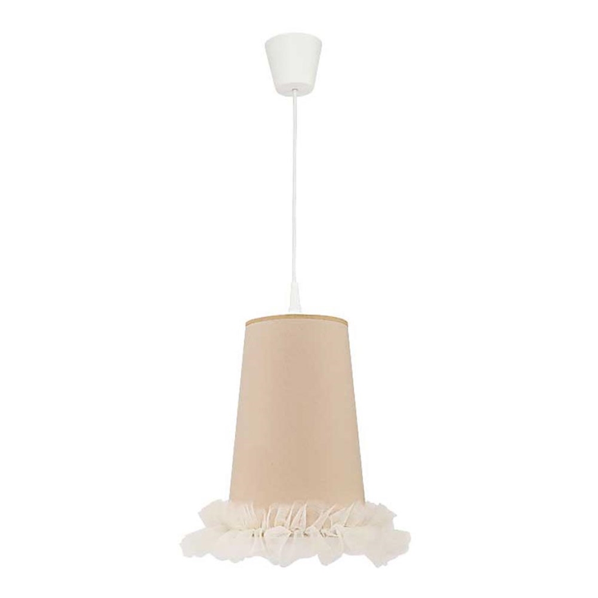 Duolla - Detský luster na lanku BALLET 1xE27/40W/230V pr. 21 cm béžová