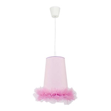 Duolla - Detský luster na lanku BALLET 1xE27/40W/230V pr. 21 cm ružová