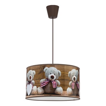 Duolla - Detský luster na lanku BEARS 1xE27/40W/230V pr. 35 cm