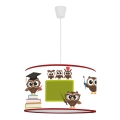 Duolla - Detský luster na lanku OWLS MULTI 1xE27/15W/230V pr. 35 cm