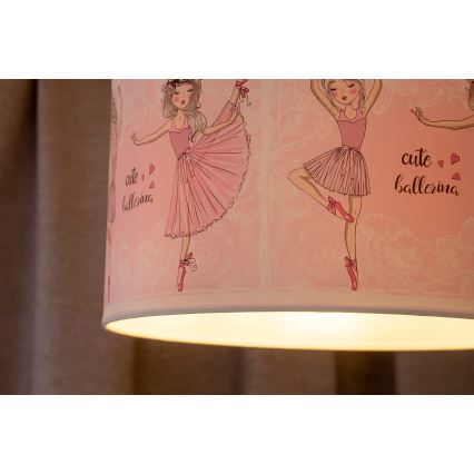 Duolla - Detský luster na lanku PRINT M 1xE27/40W/230V pr. 35 cm baletky