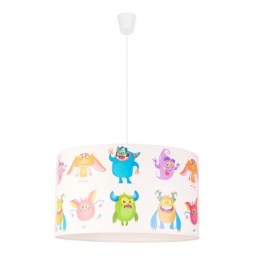 Duolla - Detský luster na lanku PRINT M 1xE27/40W/230V pr. 35 cm trolovia