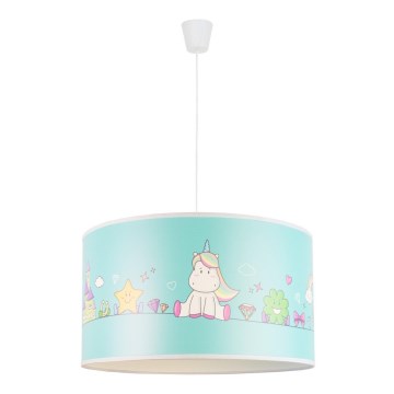 Duolla - Detský luster na lanku UNICORN 1xE27/15W/230V pr. 35 cm