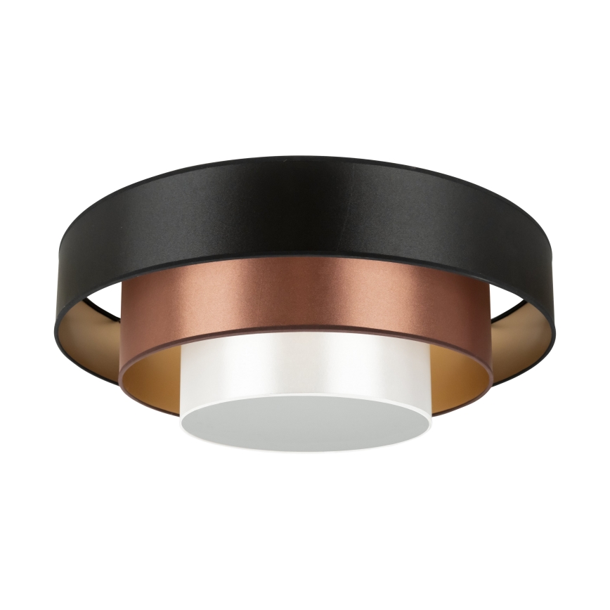 Duolla - LED Stropné svietidlo LUNETA LED/26W/230V pr. 60 cm 4000K čierna/medená/biela