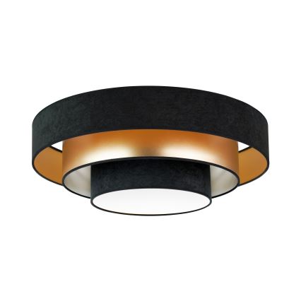 Duolla - LED Stropné svietidlo LUNETA LED/26W/230V pr. 60 cm 4000K čierna/zlatá