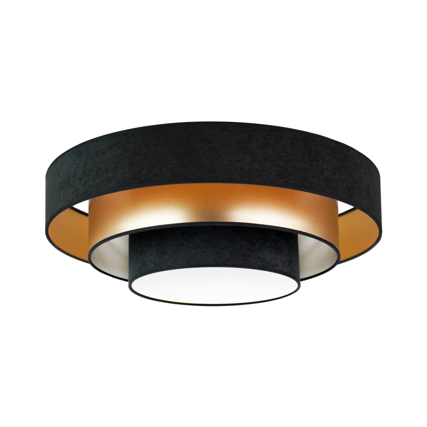Duolla - LED Stropné svietidlo LUNETA LED/26W/230V pr. 60 cm 4000K čierna/zlatá