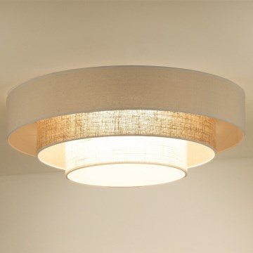 Duolla - LED Stropné svietidlo LUNETA LED/26W/230V pr. 60 cm 4000K krémová/hnedá