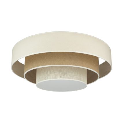 Duolla - LED Stropné svietidlo LUNETA LED/26W/230V pr. 60 cm 4000K krémová/hnedá