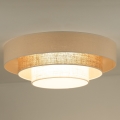 Duolla - LED Stropné svietidlo LUNETA LED/26W/230V pr. 60 cm 4000K ratan/béžová/hnedá