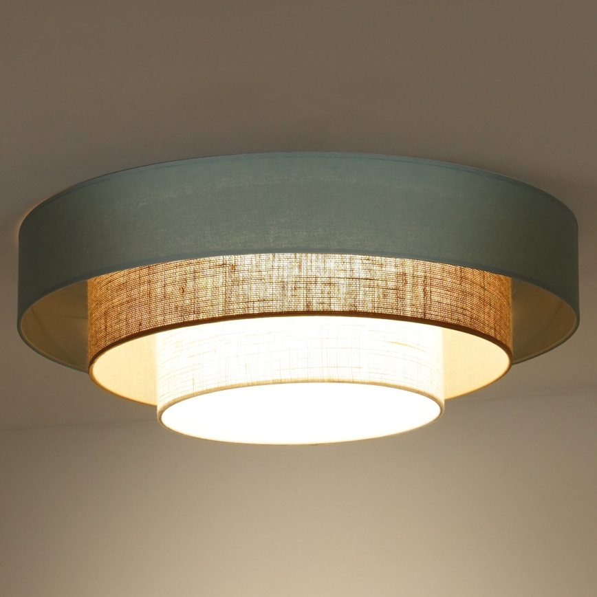 Duolla - LED Stropné svietidlo LUNETA LED/26W/230V pr. 60 cm 4000K tyrkysová/béžová/krémová