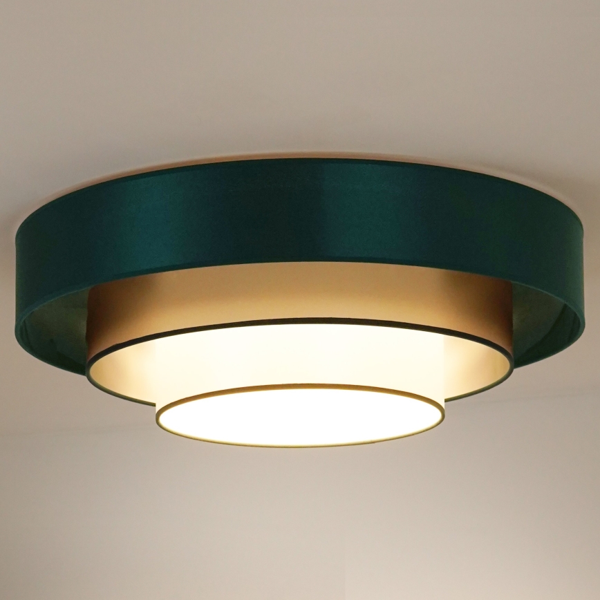Duolla - LED Stropné svietidlo LUNETA LED/26W/230V pr. 60 cm 4000K zelená/zlatá/biela