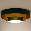 Duolla - LED Stropné svietidlo LUNETA LED/26W/230V pr. 60 cm 4000K zelená/zlatá