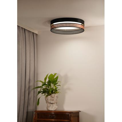 Duolla - LED Stropné svietidlo ROLLER DUO SHINY LED/24W/230V pr. 45 cm čierna/medená