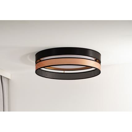 Duolla - LED Stropné svietidlo ROLLER DUO SHINY LED/24W/230V pr. 45 cm čierna/medená
