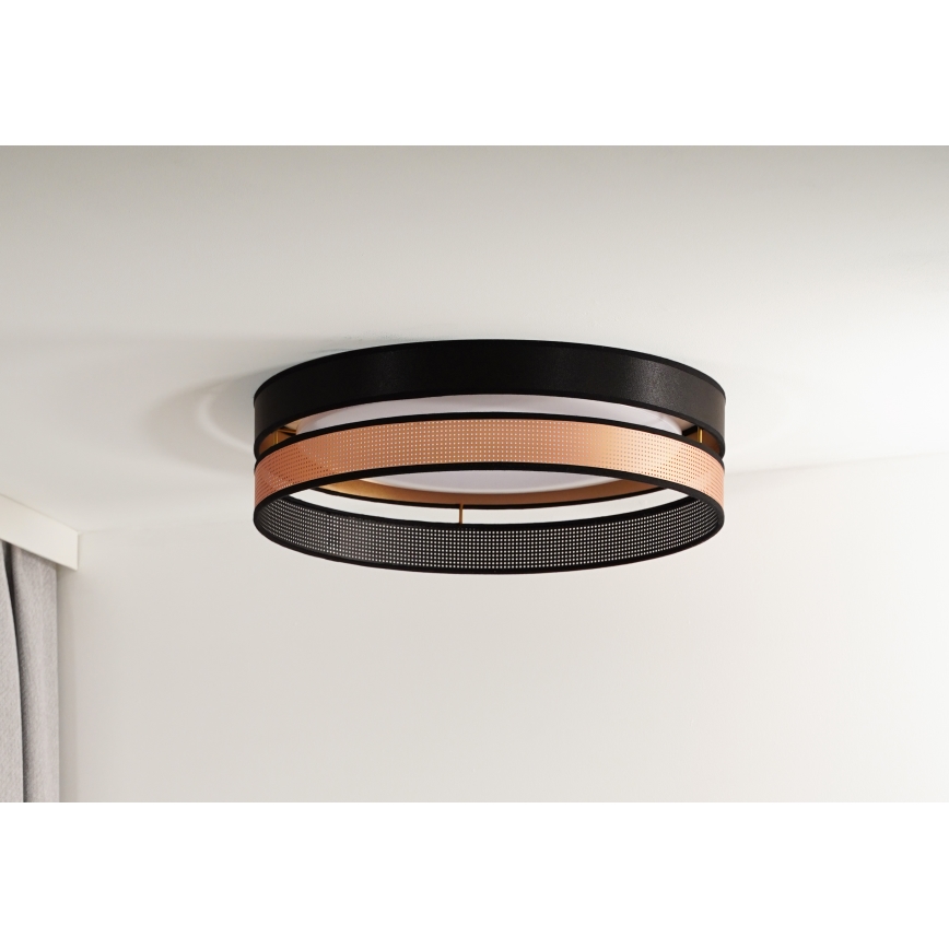 Duolla - LED Stropné svietidlo ROLLER DUO SHINY LED/24W/230V pr. 45 cm čierna/medená