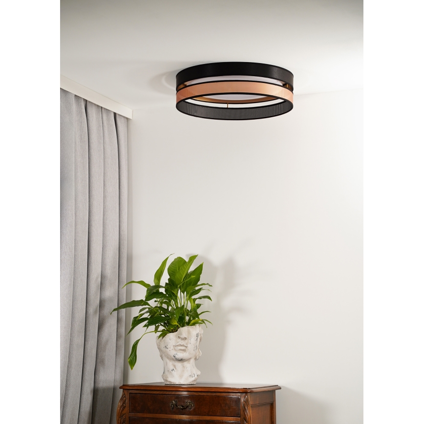 Duolla - LED Stropné svietidlo ROLLER DUO SHINY LED/24W/230V pr. 45 cm čierna/medená