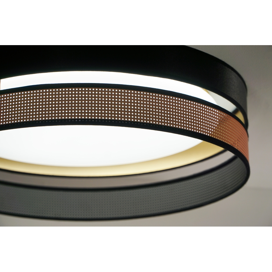 Duolla - LED Stropné svietidlo ROLLER DUO SHINY LED/24W/230V pr. 45 cm čierna/medená