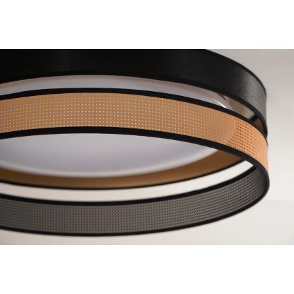 Duolla - LED Stropné svietidlo ROLLER DUO SHINY LED/24W/230V pr. 45 cm čierna/medená