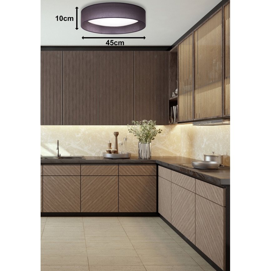 Duolla - LED Stropné svietidlo ROLLER LED/24W/230V pr. 45 cm antracit
