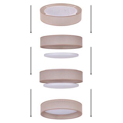 Duolla - LED Stropné svietidlo ROLLER LED/24W/230V pr. 45 cm béžová