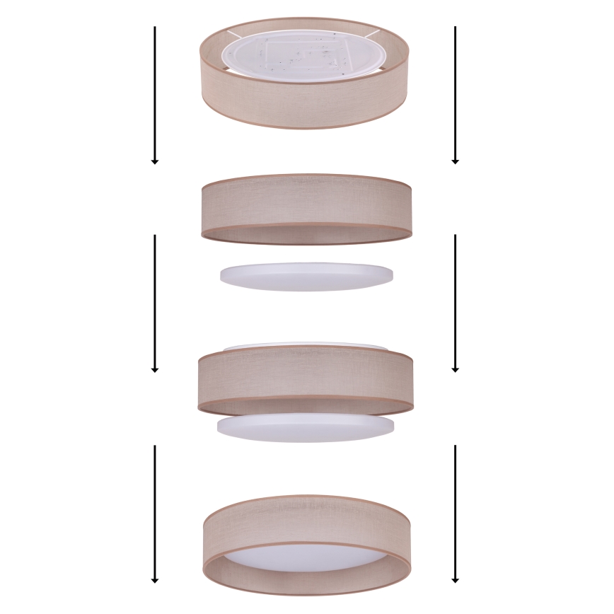 Duolla - LED Stropné svietidlo ROLLER LED/24W/230V pr. 45 cm krémová