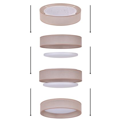 Duolla - LED Stropné svietidlo ROLLER LED/24W/230V tmavo pr. 45 cm hnedá