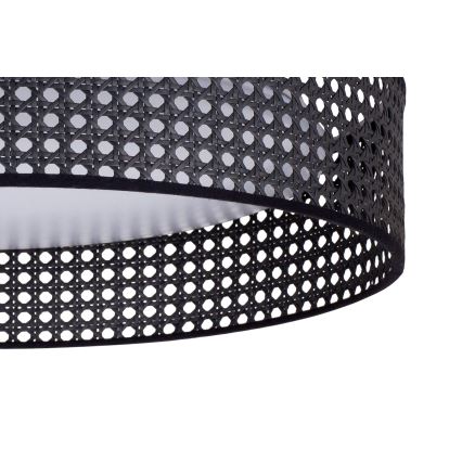 Duolla - LED Stropné svietidlo ROLLER RATTAN LED/24W/230V pr. 45 cm čierna