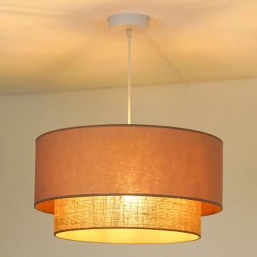Duolla - Luster na lanku BOHO 1xE27/15W/230V pr. 45 cm béžová/hnedá