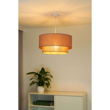 Duolla - Luster na lanku BOHO 1xE27/15W/230V pr. 45 cm béžová/hnedá