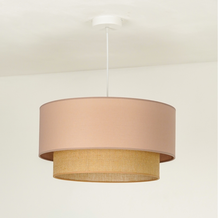Duolla - Luster na lanku BOHO 1xE27/15W/230V pr. 45 cm béžová/hnedá