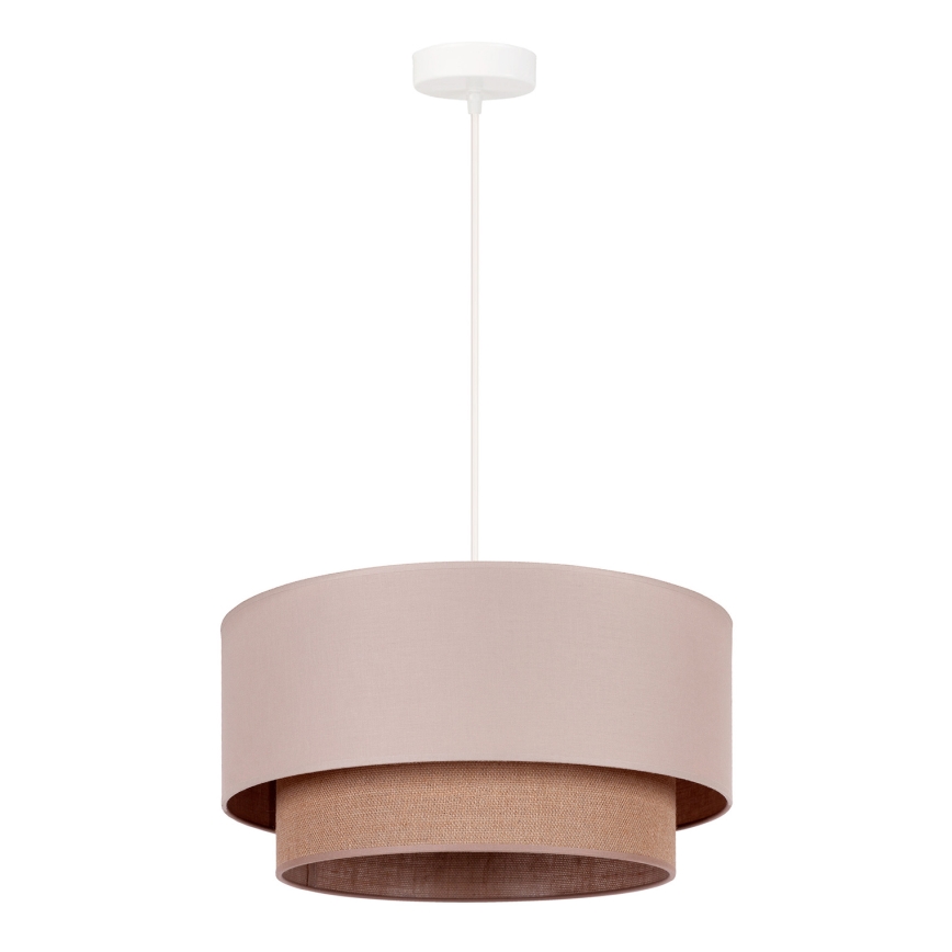 Duolla - Luster na lanku BOHO 1xE27/15W/230V pr. 45 cm béžová/hnedá
