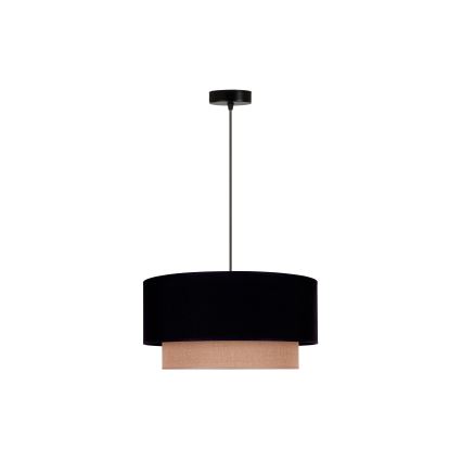 Duolla - Luster na lanku BOHO 1xE27/15W/230V pr. 45 cm čierna/hnedá