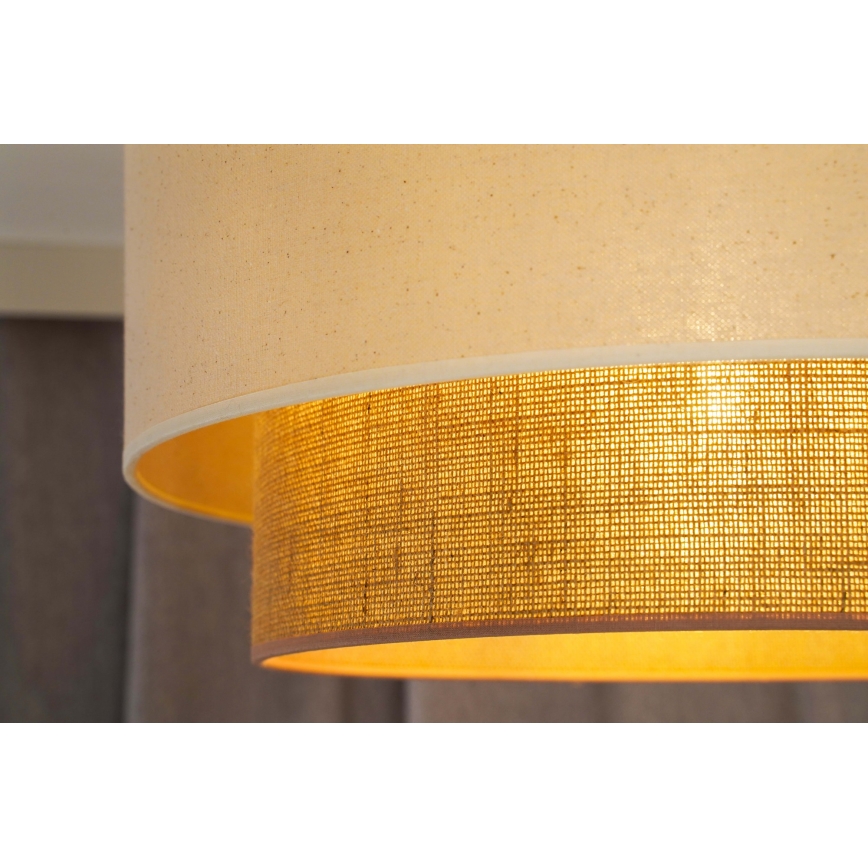 Duolla - Luster na lanku BOHO 1xE27/15W/230V pr. 60 cm béžová/hnedá