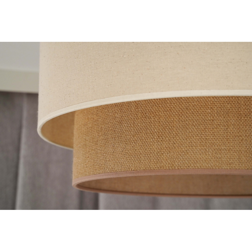 Duolla - Luster na lanku BOHO 1xE27/15W/230V pr. 60 cm béžová/hnedá