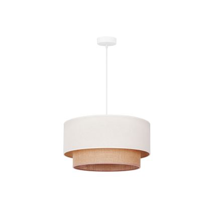 Duolla - Luster na lanku BOHO 1xE27/15W/230V pr. 60 cm béžová/hnedá