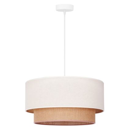 Duolla - Luster na lanku BOHO 1xE27/40W/230V pr. 45 cm krémová/hnedá