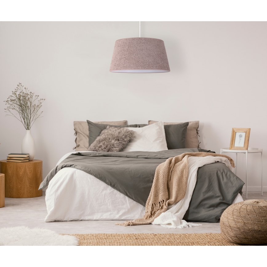 Duolla - Luster na lanku BOUCLE 1xE27/15W/230V pr. 50 cm hnedá