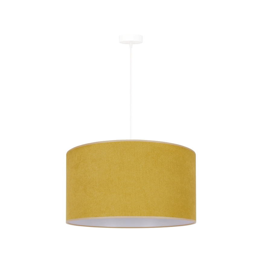 Duolla - Luster na lanku BRISTOL 1xE27/15W/230V pr. 45 cm žltá/biela