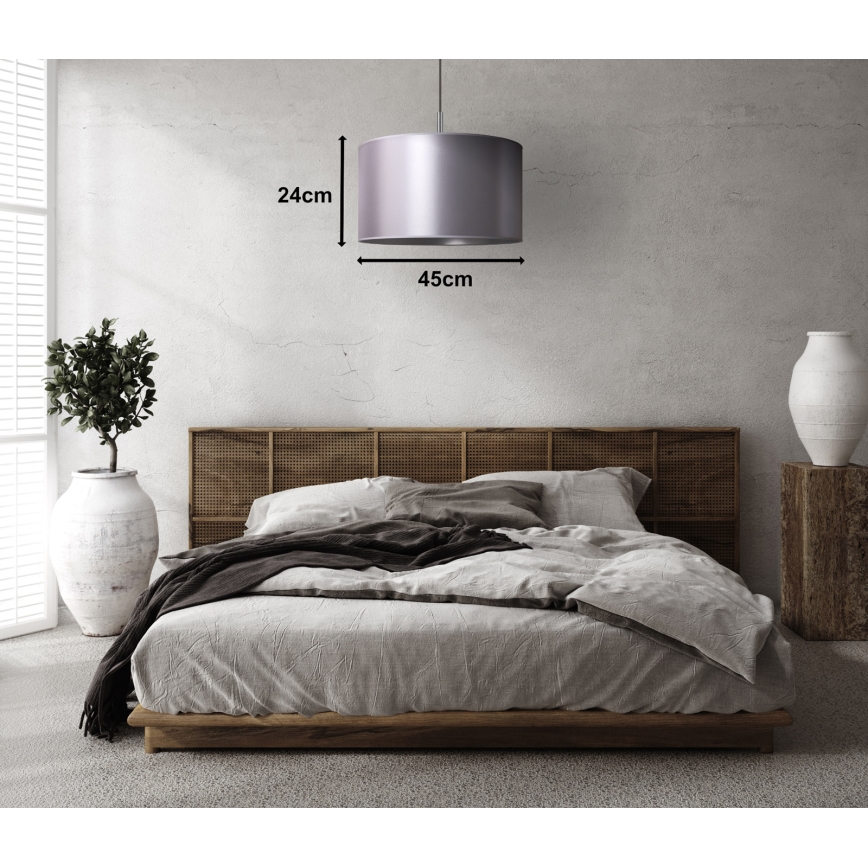 Duolla - Luster na lanku CANNES 1xE27/15W/230V pr. 45 cm strieborná