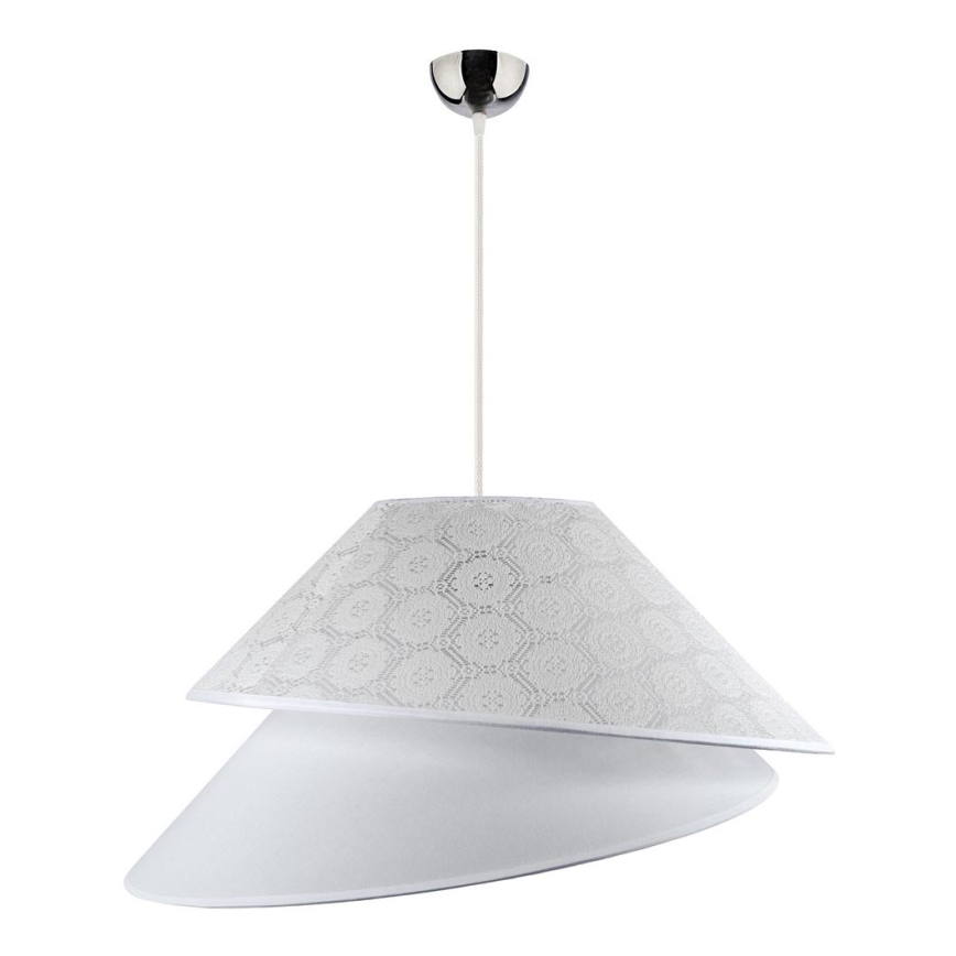 Duolla - Luster na lanku COCO 1xE27/40W/230V pr. 50 cm biela