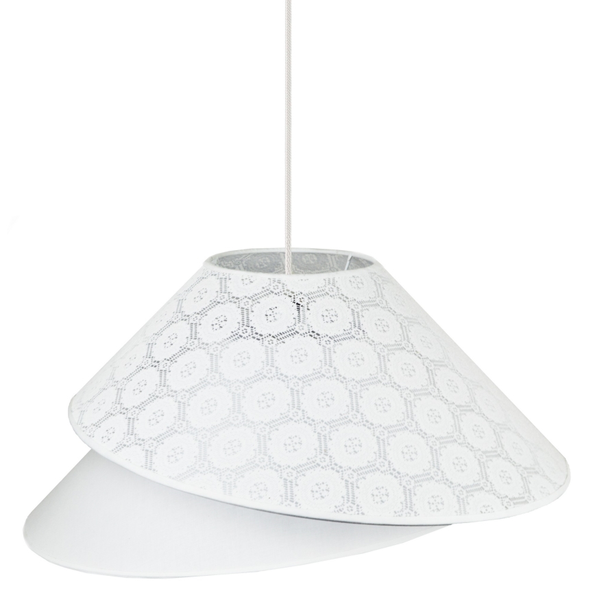 Duolla - Luster na lanku COCO 1xE27/40W/230V pr. 50 cm biela
