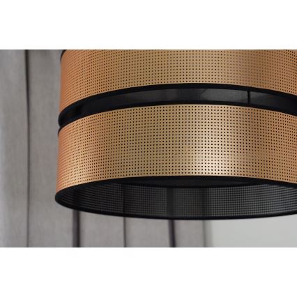 Duolla - Luster na lanku COPPER SHINY 1xE27/15W/230V pr. 40 cm medená/čierna