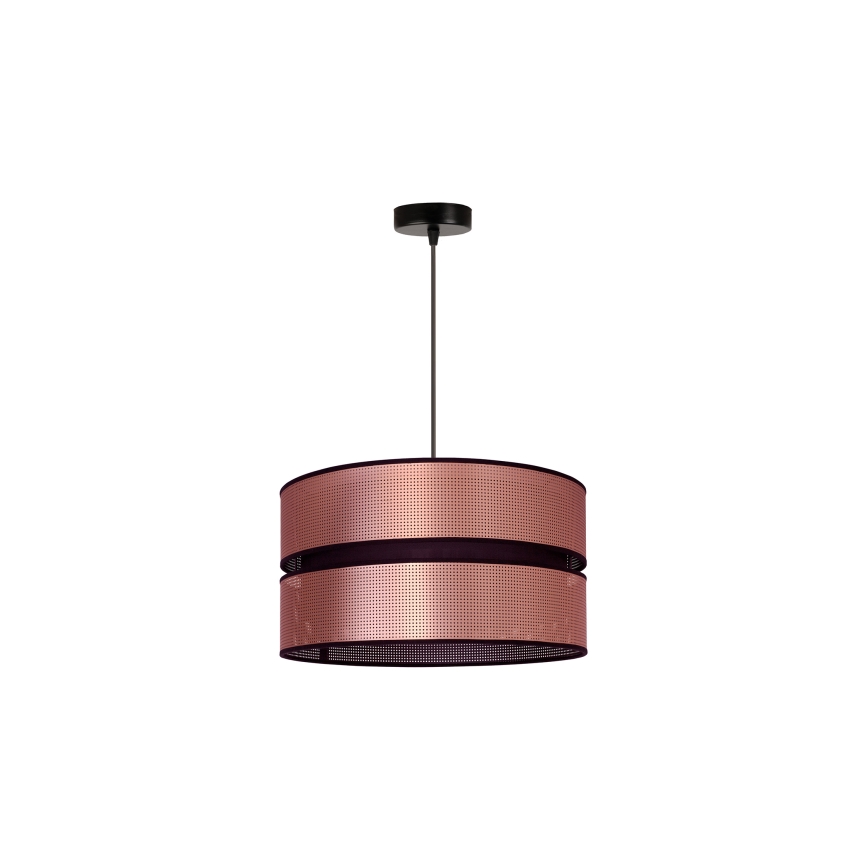 Duolla - Luster na lanku COPPER SHINY 1xE27/15W/230V pr. 40 cm medená/čierna