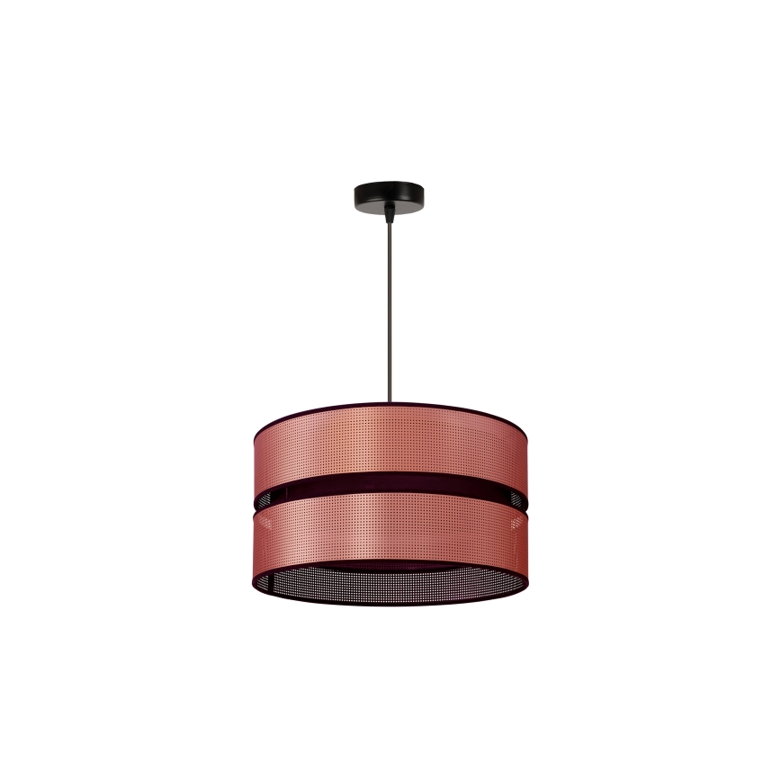 Duolla - Luster na lanku COPPER SHINY 1xE27/15W/230V pr. 40 cm medená/čierna