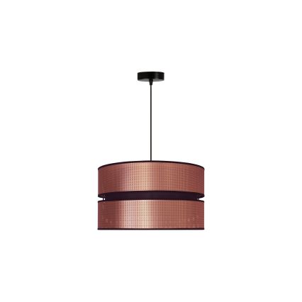Duolla - Luster na lanku COPPER SHINY 1xE27/15W/230V pr. 40 cm medená/čierna