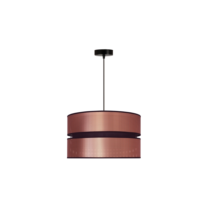 Duolla - Luster na lanku COPPER SHINY 1xE27/15W/230V pr. 40 cm medená/čierna