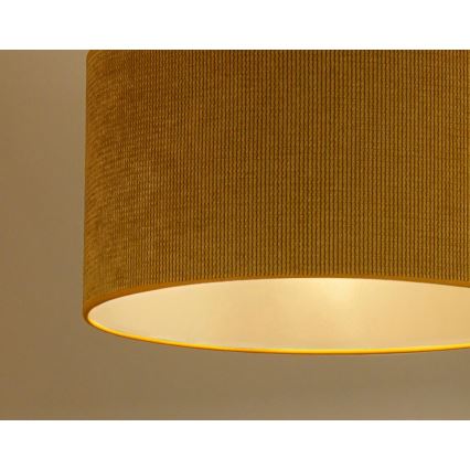 Duolla - Luster na lanku CORDUROY 1xE27/15W/230V pr. 40 cm žltá