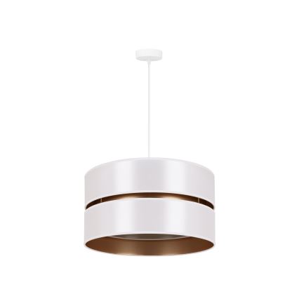 Duolla - Luster na lanku DUO 1xE27/15W/230V pr. 40 cm biela/zlatá